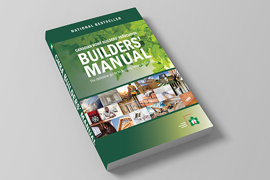 Builders' Manual on grey background